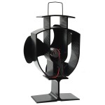 vidaXL Ventilator de sobă cu alimentare termică, 3 palete, negru vidaXL Ventilator de sobă cu alimentare termică, 3 palete, negru