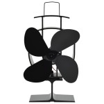 vidaXL Ventilator de sobă cu alimentare termică, 4 palete, negru vidaXL Ventilator de sobă cu alimentare termică, 4 palete, negru