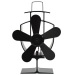 vidaXL Ventilator de sobă cu alimentare termică, 5 palete, negru vidaXL Ventilator de sobă cu alimentare termică, 5 palete, negru