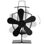 vidaXL Ventilator de sobă cu alimentare termică, 5 palete, negru vidaXL Ventilator de sobă cu alimentare termică, 5 palete, negru