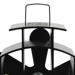 vidaXL Ventilator de sobă cu alimentare termică, 5 palete, negru vidaXL Ventilator de sobă cu alimentare termică, 5 palete, negru