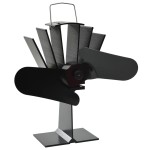 vidaXL Ventilator de sobă cu alimentare termică, 2 palete, negru vidaXL Ventilator de sobă cu alimentare termică, 2 palete, negru
