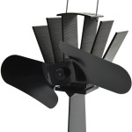 vidaXL Ventilator de sobă cu alimentare termică, 2 palete, negru vidaXL Ventilator de sobă cu alimentare termică, 2 palete, negru