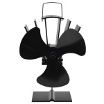 vidaXL Ventilator de sobă cu alimentare termică, 3 palete, negru vidaXL Ventilator de sobă cu alimentare termică, 3 palete, negru
