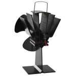 vidaXL Ventilator de sobă cu alimentare termică, 3 palete, negru vidaXL Ventilator de sobă cu alimentare termică, 3 palete, negru