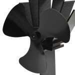 vidaXL Ventilator de sobă cu alimentare termică, 3 palete, negru vidaXL Ventilator de sobă cu alimentare termică, 3 palete, negru