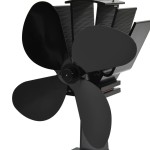 vidaXL Ventilator de sobă cu alimentare termică, 4 palete, negru vidaXL Ventilator de sobă cu alimentare termică, 4 palete, negru