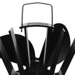 vidaXL Ventilator de sobă cu alimentare termică, 4 palete, negru vidaXL Ventilator de sobă cu alimentare termică, 4 palete, negru
