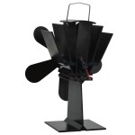 vidaXL Ventilator de sobă cu alimentare termică, 5 palete, negru vidaXL Ventilator de sobă cu alimentare termică, 5 palete, negru