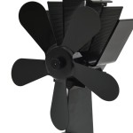 vidaXL Ventilator de sobă cu alimentare termică, 5 palete, negru vidaXL Ventilator de sobă cu alimentare termică, 5 palete, negru