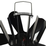 vidaXL Ventilator de sobă cu alimentare termică, 5 palete, negru vidaXL Ventilator de sobă cu alimentare termică, 5 palete, negru