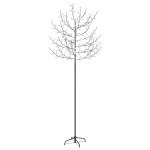 vidaXL Pom Crăciun, 220 LED-uri alb rece, flori de cireș, 220 cm