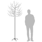 vidaXL Pom Crăciun, 220 LED-uri alb rece, flori de cireș, 220 cm