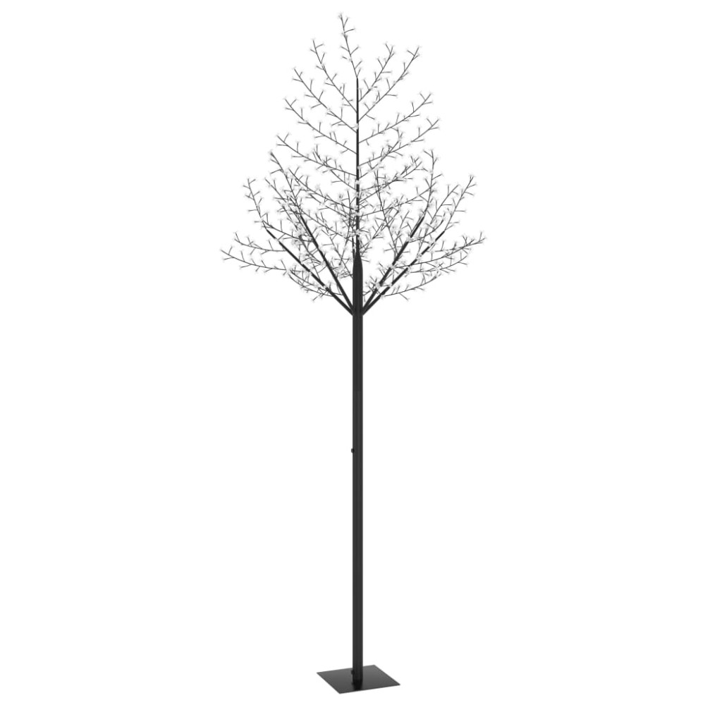 vidaXL Pom Crăciun, 600 LED-uri lumină albastră, flori de cireș 300 cm