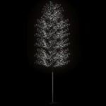 vidaXL Pom Crăciun, 2000 LED-uri alb rece, flori de cireș, 500 cm