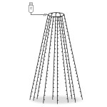 vidaXL Instalație lumini brad de Crăciun cu 250 LED-uri, 250 cm vidaXL Instalație lumini brad de Crăciun cu 250 LED-uri, 250 cm