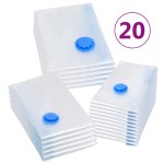 vidaXL Saci vidați îmbrăcăminte depozitare voiaj, 20 buc., 3 mărimi vidaXL Saci vidați îmbrăcăminte depozitare voiaj, 20 buc., 3 mărimi