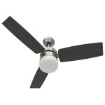 vidaXL Ventilator tavan cu iluminare/telecomandă, maro închis, 108 cm vidaXL Ventilator tavan cu iluminare/telecomandă, maro închis, 108 cm