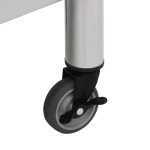 vidaXL Masă de lucru bucătărie cu roți, 60x60x85 cm, oțel inoxidabil