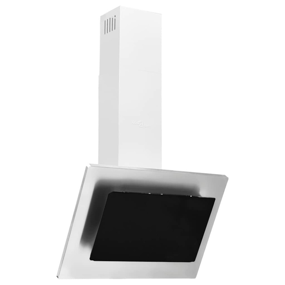vidaXL Hotă perete argintiu 60 cm oțel inoxidabil & sticlă securizată