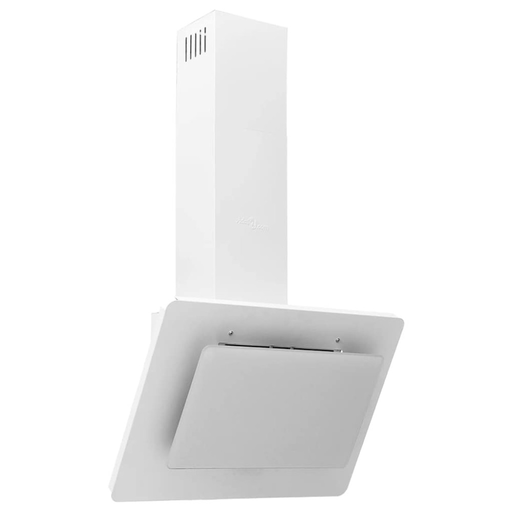 vidaXL Hotă de perete alb 60 cm oțel inoxidabil și sticlă securizată