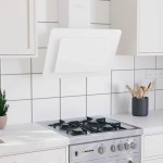 vidaXL Hotă de perete alb 60 cm oțel inoxidabil și sticlă securizată vidaXL Hotă de perete alb 60 cm oțel inoxidabil și sticlă securizată