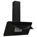 vidaXL Hotă de perete negru 90 cm oțel inoxidabil și sticlă securizată vidaXL Hotă de perete negru 90 cm oțel inoxidabil și sticlă securizată