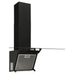vidaXL Hotă de perete, negru, 60 cm, oțel și sticlă securizată vidaXL Hotă de perete, negru, 60 cm, oțel și sticlă securizată
