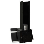 vidaXL Hotă de perete, negru, 60 cm, oțel și sticlă securizată vidaXL Hotă de perete, negru, 60 cm, oțel și sticlă securizată