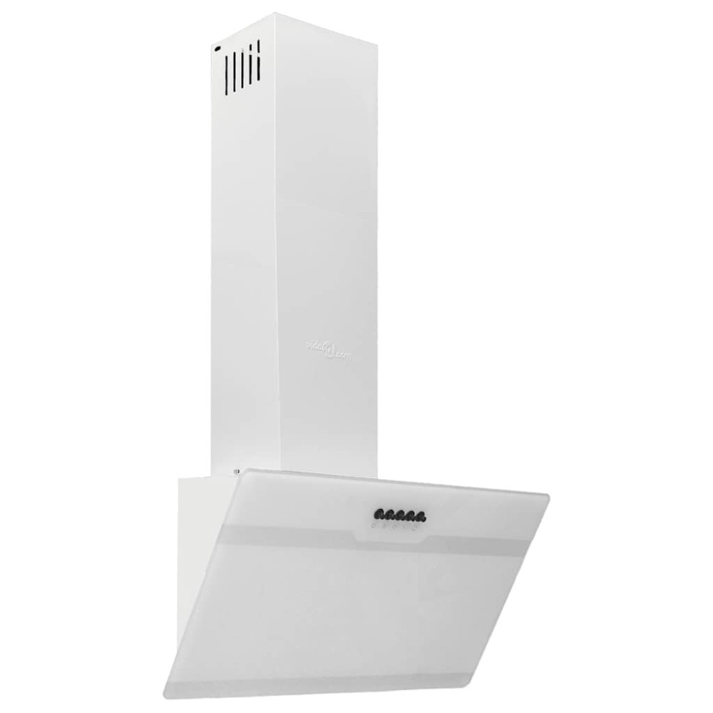 vidaXL Hotă de perete, alb, 60 cm, oțel și sticlă securizată