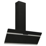 vidaXL Hotă de perete, negru, 90 cm, oțel și sticlă securizată vidaXL Hotă de perete, negru, 90 cm, oțel și sticlă securizată