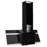 vidaXL Hotă de perete, negru, 90 cm, oțel și sticlă securizată vidaXL Hotă de perete, negru, 90 cm, oțel și sticlă securizată