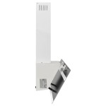 vidaXL Hotă de perete, alb, 90 cm, oțel și sticlă securizată vidaXL Hotă de perete, alb, 90 cm, oțel și sticlă securizată