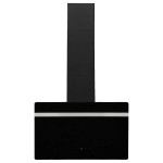 vidaXL Hotă de perete negru 60 cm oțel și sticlă securizată