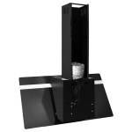 vidaXL Hotă de perete, negru, 90 cm, oțel și sticlă securizată vidaXL Hotă de perete, negru, 90 cm, oțel și sticlă securizată