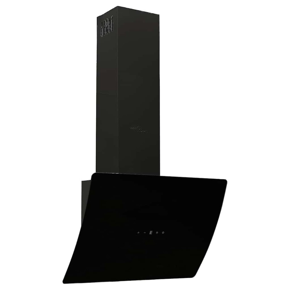 vidaXL Hotă de perete negru 60 cm oțel și sticlă securizată