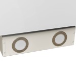 vidaXL Hotă de perete, alb, 60 cm, oțel și sticlă securizată