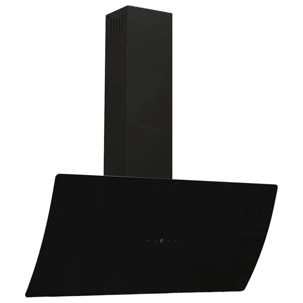 vidaXL Hotă de perete, negru, 90 cm, oțel și sticlă securizată