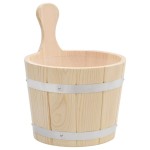 vidaXL Set de găleată și polonic pentru saună, lemn masiv de pin vidaXL Set de găleată și polonic pentru saună, lemn masiv de pin