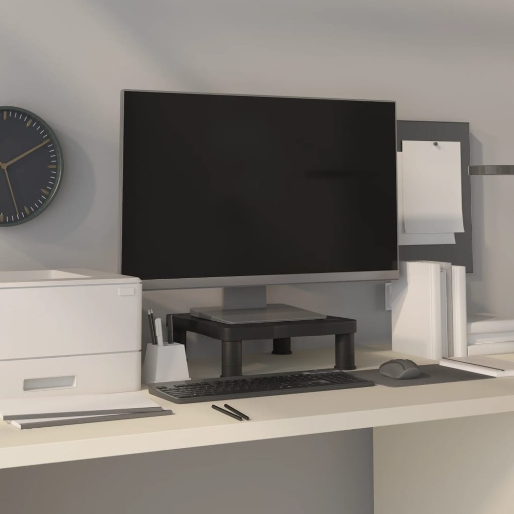 vidaXL Suport pentru monitor, negru, 33,5x34x10,5 cm