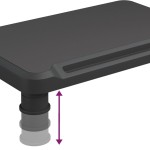 vidaXL Suport pentru monitor, negru, 38x24x10,5 cm