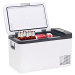 vidaXL Ladă frigorifică cu mâner, alb-negru, 18 L PP și PE vidaXL Ladă frigorifică cu mâner, alb-negru, 18 L PP și PE