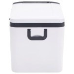 vidaXL Ladă frigorifică cu mâner, alb-negru, 18 L PP și PE vidaXL Ladă frigorifică cu mâner, alb-negru, 18 L PP și PE