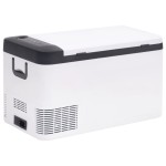 vidaXL Ladă frigorifică cu mâner, alb-negru, 18 L PP și PE vidaXL Ladă frigorifică cu mâner, alb-negru, 18 L PP și PE