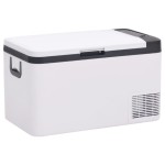 vidaXL Ladă frigorifică cu mâner, alb-negru, 25 L PP și PE vidaXL Ladă frigorifică cu mâner, alb-negru, 25 L PP și PE