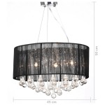 Candelabru cu 85 cristale, Negru Candelabru cu 85 cristale, Negru
