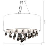vidaXL Candelabru cu 85 de cristale, alb vidaXL Candelabru cu 85 de cristale, alb