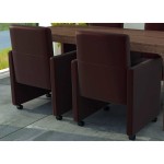 vidaXL Scaune de sufragerie, 2 buc., maro, piele ecologică vidaXL Scaune de sufragerie, 2 buc., maro, piele ecologică