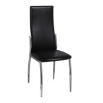 vidaXL Scaune de sufragerie, 4 buc., negru, piele ecologică vidaXL Scaune de sufragerie, 4 buc., negru, piele ecologică