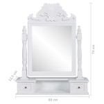 vidaXL Masă de machiaj cu oglindă mobilă dreptunghiulară, MDF vidaXL Masă de machiaj cu oglindă mobilă dreptunghiulară, MDF